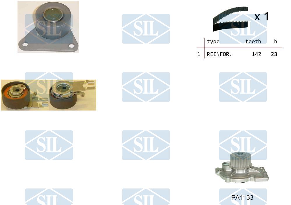 Distributieriem kit inclusief waterpomp Saleri K2PA1133