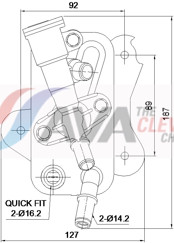 Oliekoeler, automatische transmissie Ava Cooling BW3660