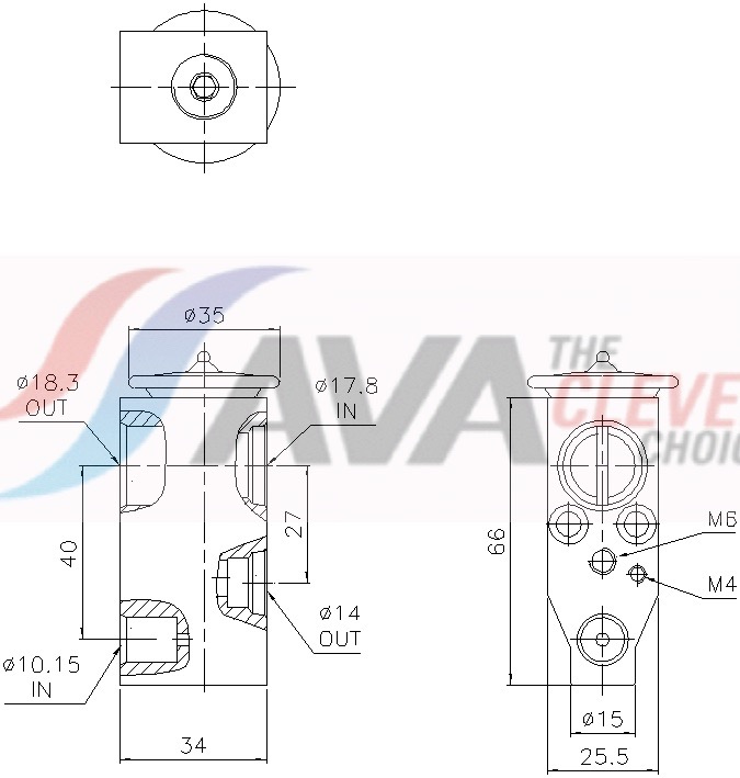 Expansieventiel, airconditioning Ava Cooling DN1497