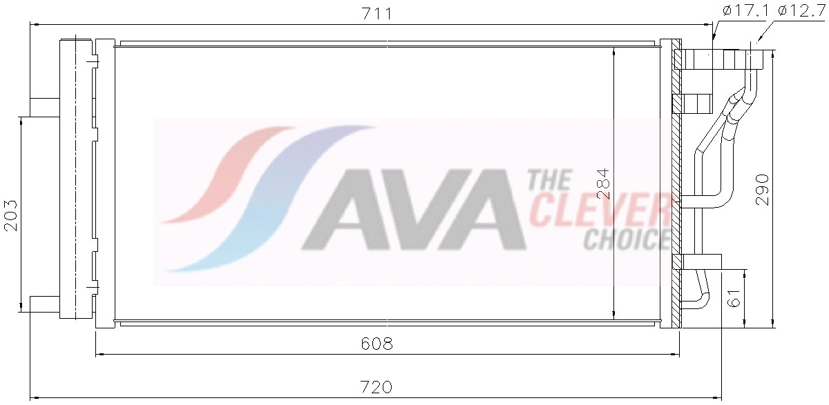 Condensor, airconditioning Ava Cooling KA5355D