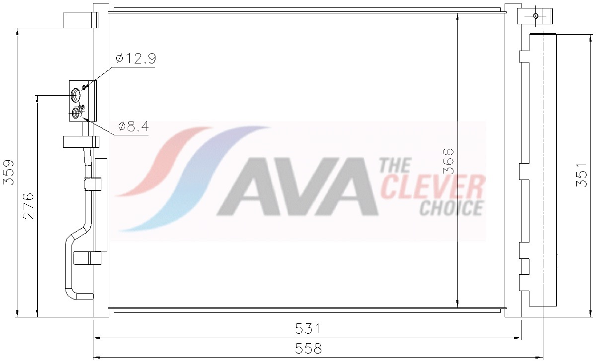 Condensor, airconditioning Ava Cooling KA5356D