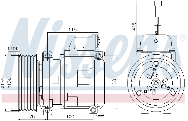 Airco compressor Ava Cooling MEAK356