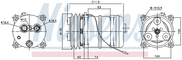 Airco compressor Ava Cooling MNK163