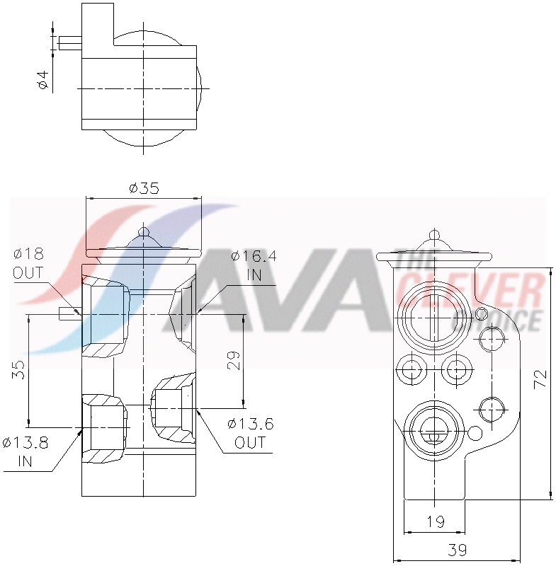 Expansieventiel, airconditioning Ava Cooling MS1799