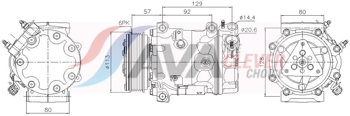 Compressor, airconditioning Ava Cooling PEAK442