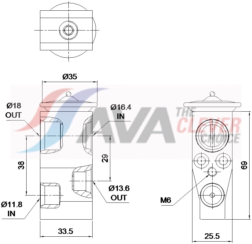 Expansieventiel, airconditioning Ava Cooling VN1458