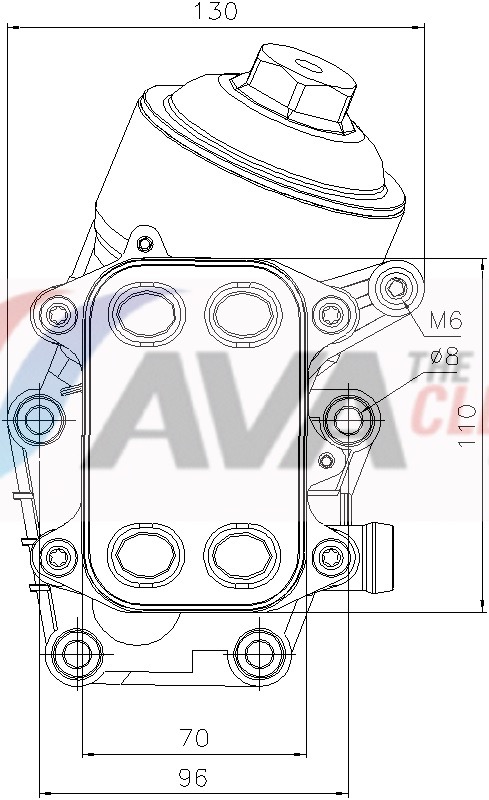 Oliekoeler, motorolie Ava Cooling VN3467H
