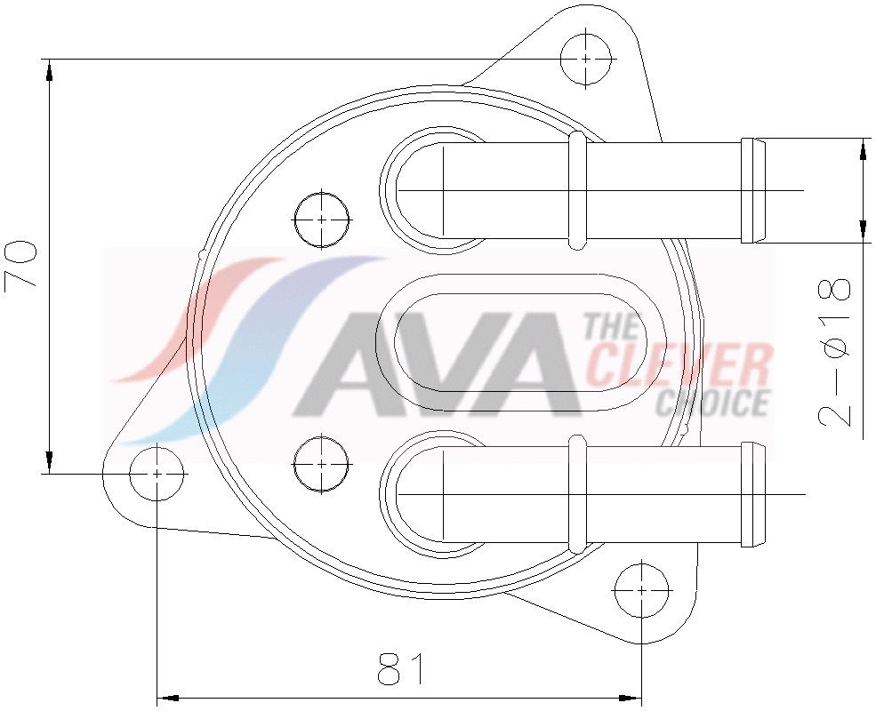 Oliekoeler, automatische transmissie Ava Cooling VO3311