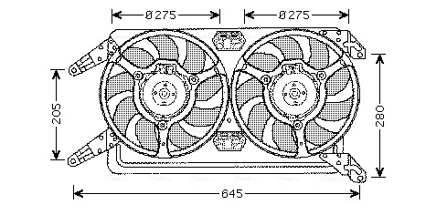 Ventilatorwiel-motorkoeling Ava Cooling AL7512