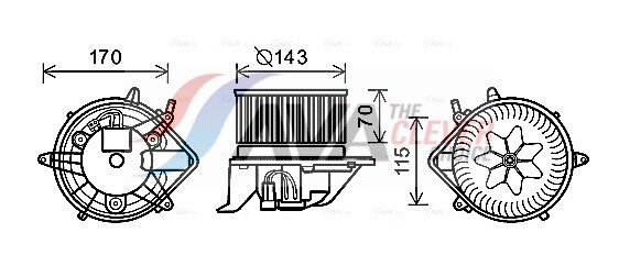 Kachelventilator Ava Cooling BW8460