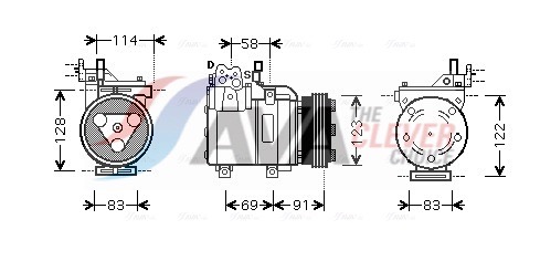 Airco compressor Ava Cooling HYK196