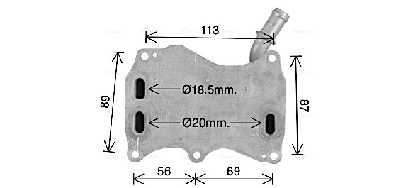Oliekoeler motorolie Ava Cooling MS3749