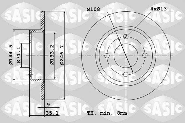 Remschijven Sasic 2464W94J