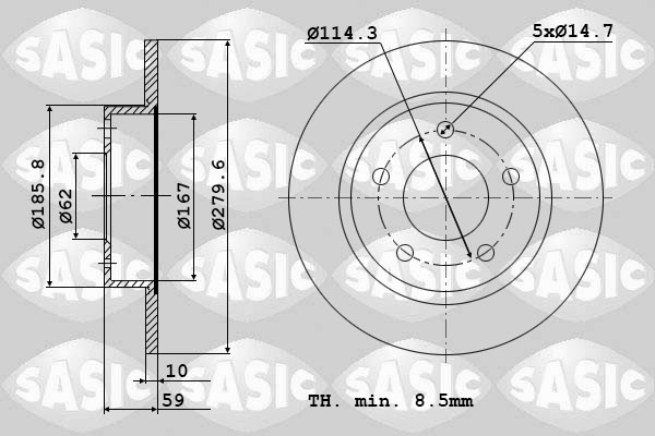 Remschijven Sasic 6106269