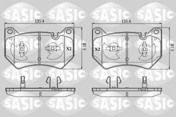 Remblokkenset, schijfrem Sasic 6210126