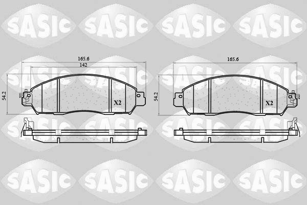 Remblokkenset, schijfrem Sasic 6210153