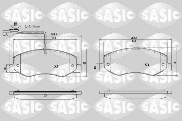 Remblokset Sasic 6214042