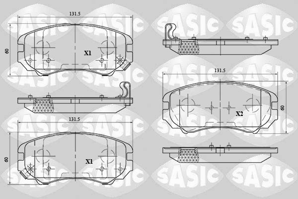 Remblokset Sasic 6216071