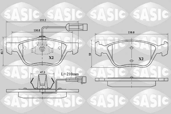 Remblokset Sasic 6216072