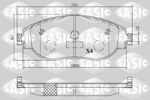 Remblokset Sasic 6216202