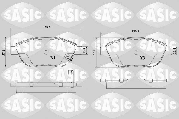 Remblokset Sasic 6216204