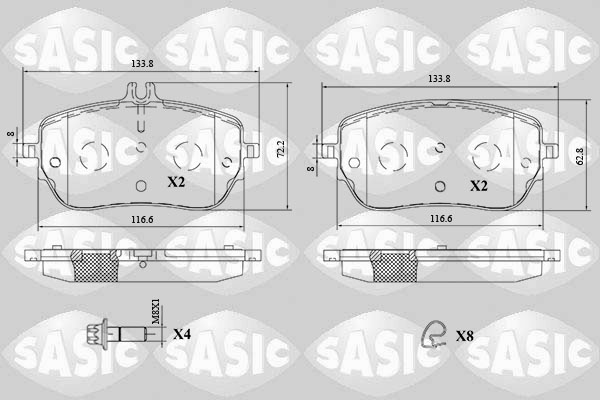 Remblokset Sasic 6216208