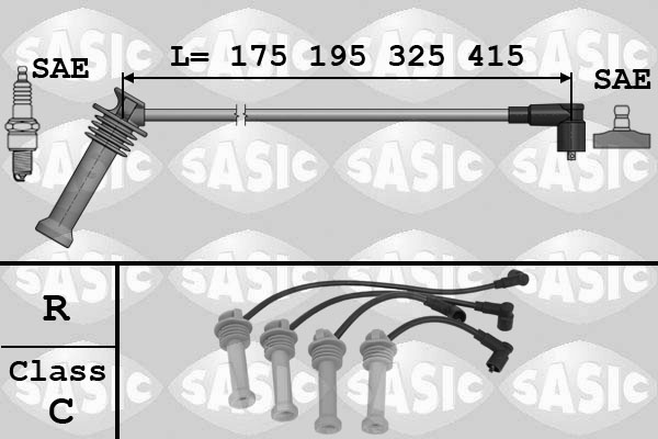 Bougiekabelset Sasic 9286031