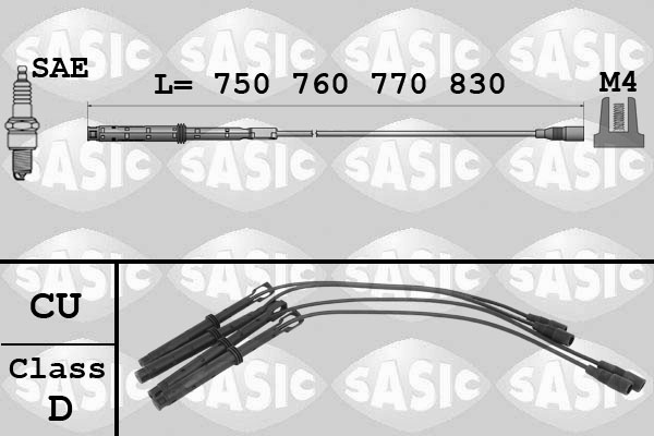 Bougiekabelset Sasic 9286067
