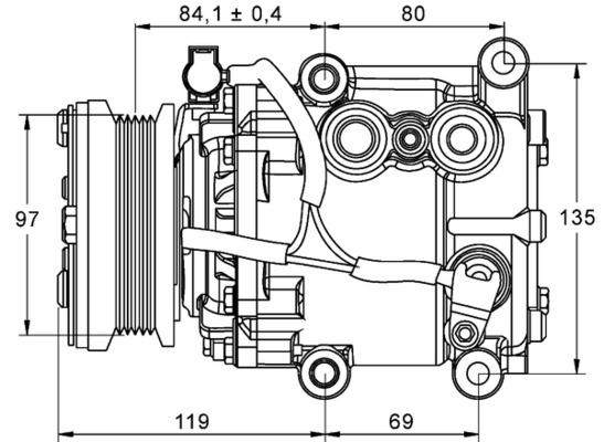Airco compressor Mahle Original ACP 106 000P