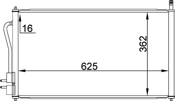 Airco condensor Mahle Original AC 218 000P