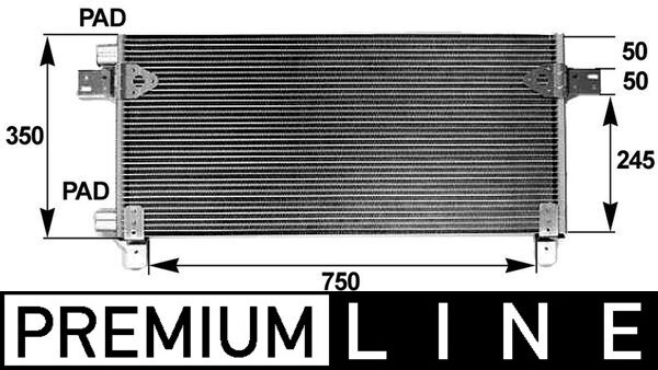 Airco condensor Mahle Original AC 282 000P