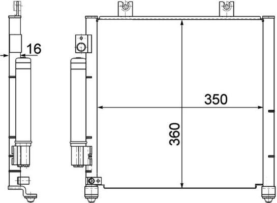Airco condensor Mahle Original AC 353 000P