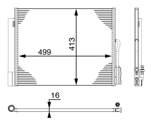 Airco condensor Mahle Original AC 50 000P