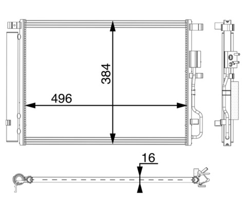 Airco condensor Mahle Original AC 62 000P