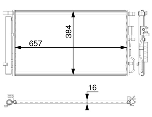 Airco condensor Mahle Original AC 63 000P