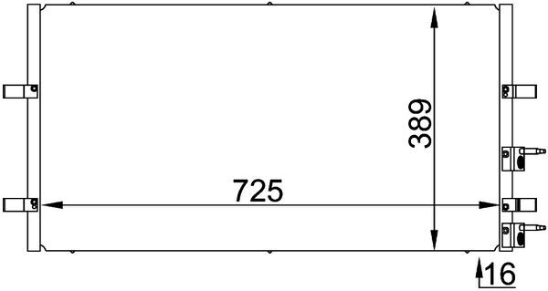 Airco condensor Mahle Original AC 695 000P