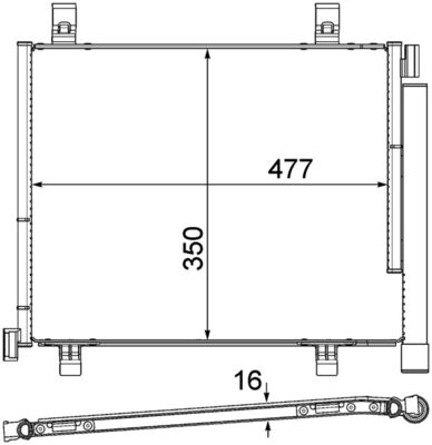Airco condensor Mahle Original AC 747 000P