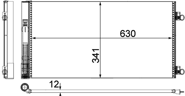 Airco condensor Mahle Original AC 751 000P