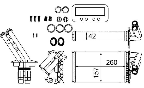 Kachelradiateur Mahle Original AH 103 000S