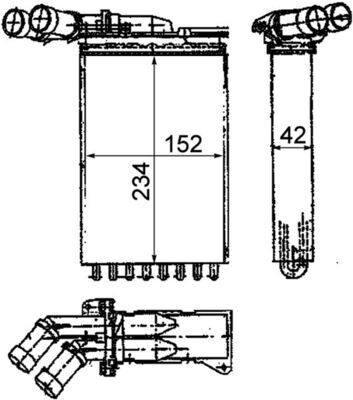Kachelradiateur Mahle Original AH 116 000P