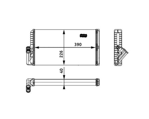 Kachelradiateur Mahle Original AH 129 000P