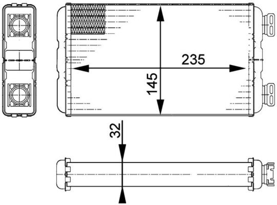 Kachelradiateur Mahle Original AH 138 000P