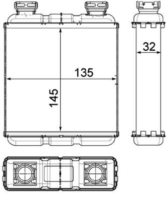 Kachelradiateur Mahle Original AH 188 000P