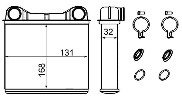 Kachelradiateur Mahle Original AH 238 000S