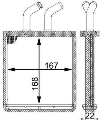 Kachelradiateur Mahle Original AH 55 000S