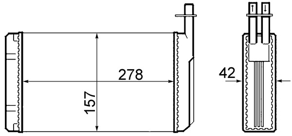 Kachelradiateur Mahle Original AH 68 000S