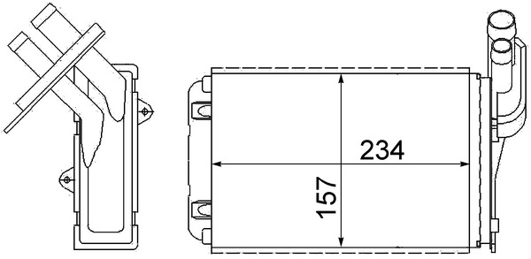 Kachelradiateur Mahle Original AH 99 000S