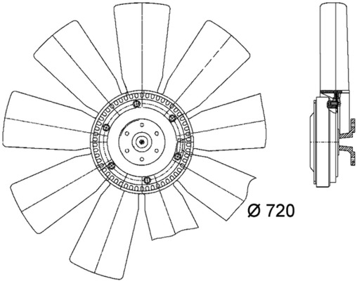 Ventilatorwiel-motorkoeling Mahle Original CFF 412 000P