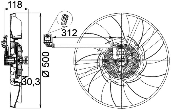 Ventilatorwiel-motorkoeling Mahle Original CFF 468 000P