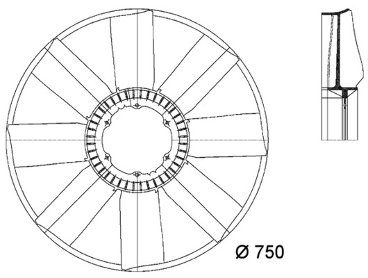 Ventilatorwiel-motorkoeling Mahle Original CFW 23 000P